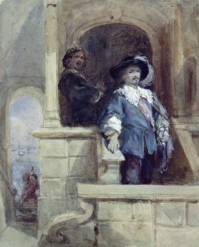 Sir Thomas Wentworth (später Earl of Strafford) und John Pym in Greenwich, 1628 von George Cattermole